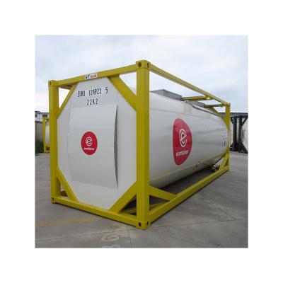 China Ammonium Nitrate Emulsion Transport 20 ft ISO OxygenTank Hot Selling Liquid Container Tank Containers For Ammonium Nitrate Emulsion Transport Over Land For Ghana for sale