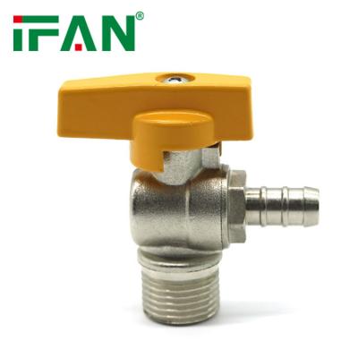 China IFAN China Manufacturer Durable Brass Angle Valve 1/2 Inch Male Gas Valve Male Brass Valve for sale