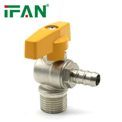 China IFAN Factory Price Durable Pipe Thread Brass Ball Valve Forged 3/8