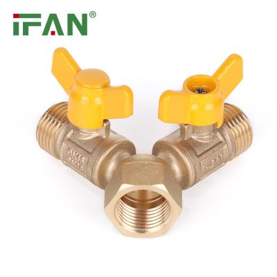 China General IFAN Customized Color Size Gas Valve Brass Ball Valve For Home System Pex Gas Pipe for sale