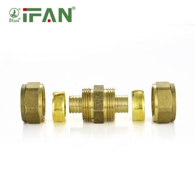 China Joiner Pipe Lines Factory Supply Brass Fittings IFAN Pipe Tee Of Pex Fittings And Brass Compression Fitting For Gas Pipe for sale