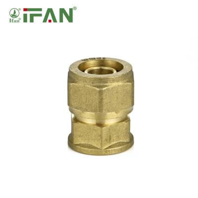 China Joiner Pipe Lines IFAN Factory Supply Brass Pex Compression Fittings For Natural Gas Pipes And Fittings Gas Connector Fittings for sale