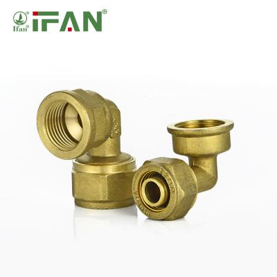 China Joiner Pipe Lines IFAN Pipe And Pipe Fittings Factory Professional Brass Compression Fitting 16-32mm Pex Custom Support Fittings For Gas Pipe for sale