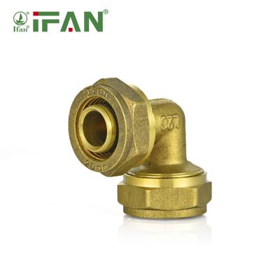 China Joining Pipe Lines IFAN Wholesale Pex Fittings Male Thread 16-32mm Brass Compression Fitting Gas Connector Fittings Used In Gas Pipe for sale