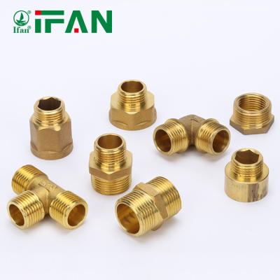 China Joining Pipe Lines Fitting Copper Brass Nipple Hot Selling Brass Plumbing Fitting Custom Ifan Custom Manufacturer for sale