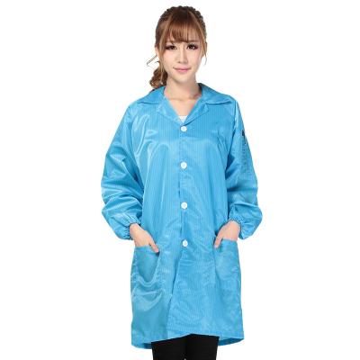 China All Kinds of Direct Selling Anti-Static Clean Dustproof Coats Factory Workshop Work Wear Unisex Esd Cleanroom Suit for Industrial for sale