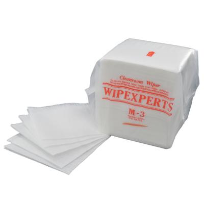 China M-3 Series Sustainable 100%Viscose or Viscose+polyester Dustproof Paper Wiper Lint Free Cleanroom Nonwoven Paper Wipers for sale