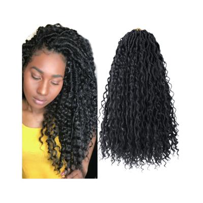 China Faux Locs TOPS Sales Europe And America 18 Inch Strands 24 Inch Faux Locs Curly Synthetic Hair Extension Braids Braiding Hair Wholesale for sale