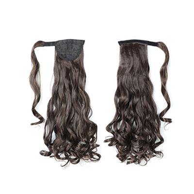 China 22inches X-Ring Hair Band Natural Curly Magic High Temperature Chemical Fiber Silk Material Synthetic Hair Ponytails for sale