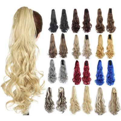 China V-Tip Hair Wig Extensions For Christmas Decorations With Curly Synthetic Hair Ponytails Wave Wigs Extension Afro Ponytail for sale