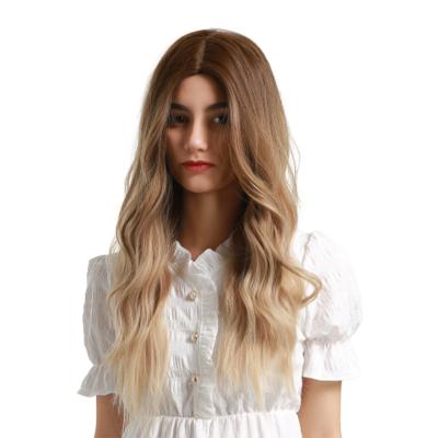 China Wholesale Price Water Wave Temperature Synthetic Fiber Wigs Deep Wave Long Curly Wavy Chemical Synthetic Hair for sale