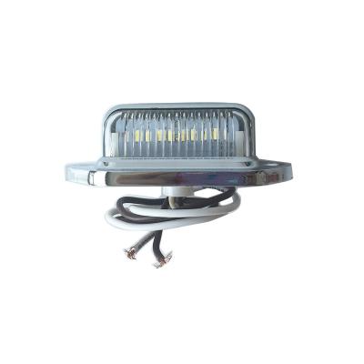 China For trailer truck LED license plate light 10-30v, chrome color LED white license plate lamp for sale