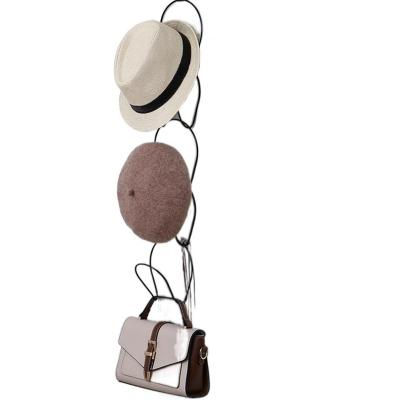 China Metal Hat Storage Simple Assembly Viable Home Hanging Hat Rack for sale