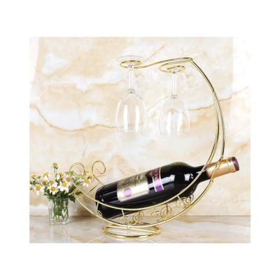 China Hot Selling High Quality Cheap Custom Made Viable Wholesale Amazon Countertops Wine Rack Wine Glass Steel Rack for sale