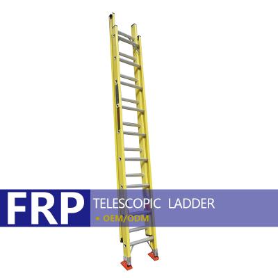 China 6 M.8M.10M High Quality Industrial 8m Folding Ladders Insulation Fiberglass Ladder en venta