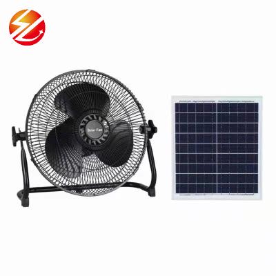 China Home Solar Powered Waist Fan Hotel Stand Holder Rechargeable Outdoor Solar Panel Floor Fan With Remote Control for sale