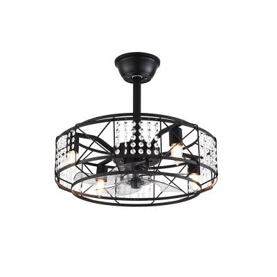 China New Style 20 Inch Ceiling Fan Gold Black Fan Lamp Modern Bedroom Villa Hotel Apartment Quiet High Wind Luxury for sale