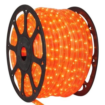 China Energy Effiency Orange Color Jacket Rope Lights 2Wire 36leds/m 120 Volt Outdoor Use for sale