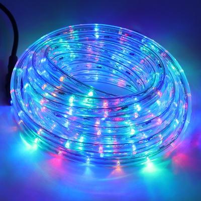 China Garden 13mm Round Color Christmas LED Rope Light 220V IP68 Multiple Two Wire Waterproof Flexible Led Strip Light for sale