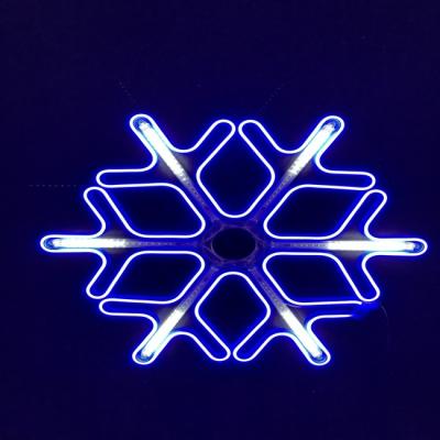 China New Technology LED Garden/Landscape/Theme Park /Hotel/Building Snowflake Pattern Neon Light with Flashing Meteor Tube Effect for Christmas Decoration for sale