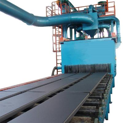 China Building Material Shops Automatic Square Steel Plate Equipment Roller Conveyor Shot Blasting Outdoor Cleaning Machine, Shot Blasting Machine For Steel S for sale