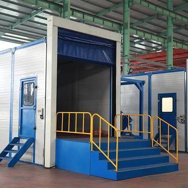 China Building Material Shops Heavy Duty Locomotive Wheels Surface Preparation Sandblasting Cleaning Room for sale