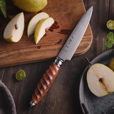 China Disposable M390 Powder Steel Kitchen Serving Knife With Luxury Material Handle for sale