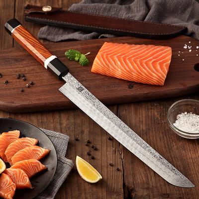 China Full Sustainable Damascus Sakimura Sushi High Carbon Japanese Kitchen Knife 270mm for sale