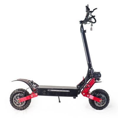 China Custom Parts V5 EcoRider 5600W Off Road Scooter Double Motor Handle 11inch Hydraulic Brake Foldable Scooter Electric Adult e Scooter for sale