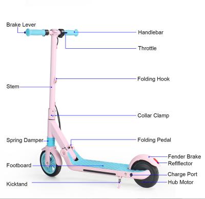 China EcoRider E3 Unisex Two Wheels Electric Scooter With Lightweight Foldable Electric Scooter 200w Kids for sale