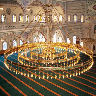 China Manufacturer Customized Large Morocco Chandeliers&Pendant Modern Lighting Lights, Islamic Mosque Copper Decoration Gold Central Lighting for sale