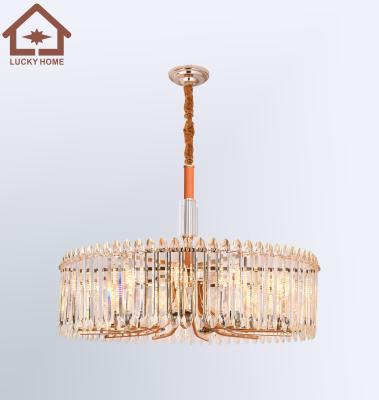 China Customizable Modern Luxury Energy Saving LED Crystal Chandelier Long Drop Light Home Decoration Popular Indoor Bulb Lamp for sale