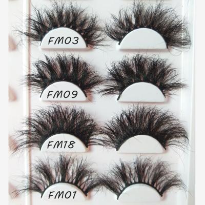 China Style 25mm Thick Cross Design Fluffy Highlights Lash Handmade 3d Mink Eyelashes High Quality Hot for sale