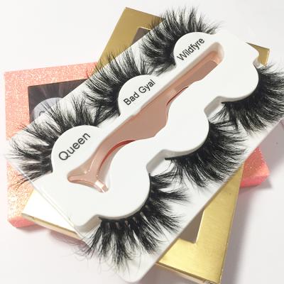 China Deep 25mm Siberian Mink Lashes 3 Pack Lashes Private Label 3d Mink Lashes Colored Lash Book for sale