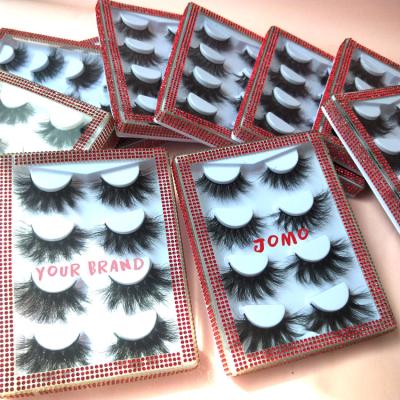 China Deep clean brand mink eyelashes with private label mink eyelashes with diamonds 4 pairs lashes book for sale