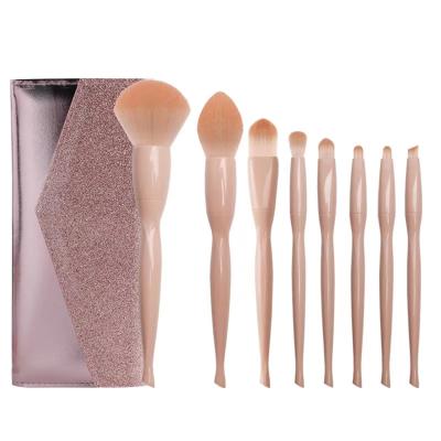 China Angular Blush Best Selling 8pcs Professional High Quality Synthetic Hair Cosmetics Makeup Brush Set Makeup Brushes for sale