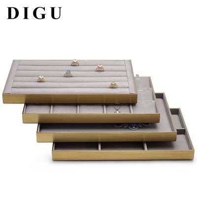 China Jewelry Display Degou Jewelry Display Dish Microfiber Jewelry Prop Ring Necklace Pendant Storage Plate Store Use Simple Looking Pallet for sale