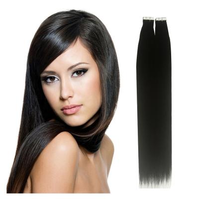 China Straight Tape In Hair Extensions Cuticle Aligned Natural Black Virgin Human Hair Bundles Remy Weft Weaving 12a 11a 10a 9a Wholesaler for sale