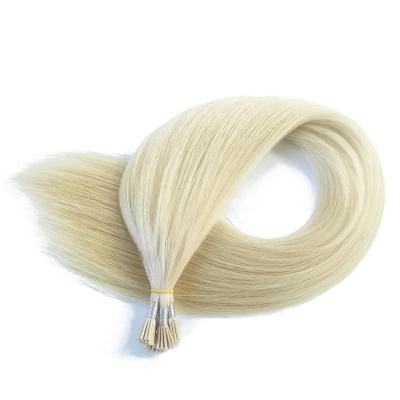 China I-Tip Hair Extensions 60 Platinum Straight 22 Inch 100% Human Virgin Hair Cuticle Aligned 12A Drawn By Remy Hair Bundles Weave Double for sale