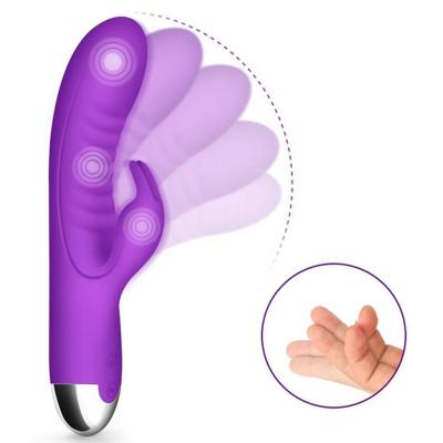 China Popular Silicone Rechargeable Vibrator Multi-speed Vibrator, Waterproof Rechargeable G-spot Stimulator USB Vibrator Vibrating Silicone Magic Wand Massager for Women for sale