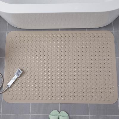 China Durable Soft Surface Anti Slip Shower Mat Safety Eco Friendly Bubble Strip TPR Material For Shower Floor Mat Light Sand Color for sale