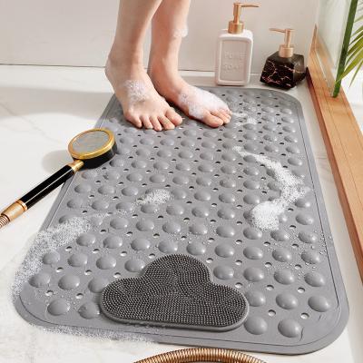 China Anti Shower Foot Massage Functional Slip Resistant Tape Or PVC Material Soft Safety Mat Non-Slip Bath Tub Mat for sale