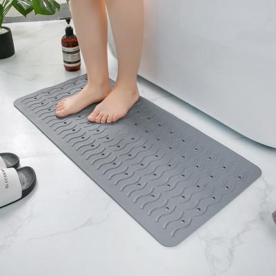 China PVC Strip TPR Gray Color Non-Slip Bath Mat Tub Mat Non-Slip Shower Mat Durable Cool Material Soft Safety for sale