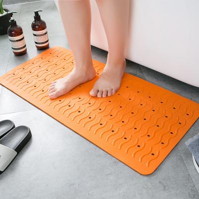 China Eco-Friendly Tape TPR Material Wave Shapes Anti-Slip Shower Bath Mat Non-Slip Mat Eco-Friendly Material Non-Slip Bath Mat Mat Durable Soft Safety for sale