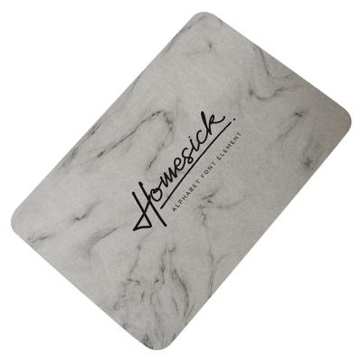 China Nordic Sustainable Diatomite Soft Absorbent Printed Luxury Get Bare Foot Anti Slip Bath Mat for sale