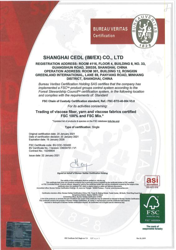 FSC - Shanghai Cedl (IM/EX) Co., Ltd.