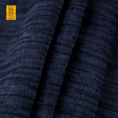 China Breathable Popular Yarn Dyed Crepe Natural Silk Canvas Blended Fabric For Dress Skirt Shirt zu verkaufen