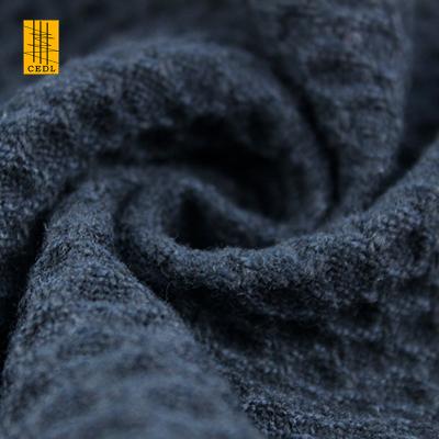 中国 Breathable Soft Warm Gray Jacquard High Quality Wool Smoky Fabric For Apparel Design Or Pants Or Garments 販売のため