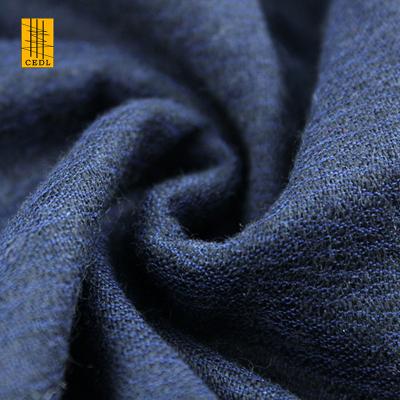 中国 Breathable Hot Selling Dark Blue High Quality Woolen Fabric For Apparel Design Or Pants Or Garments 販売のため