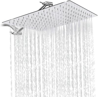 China Without Needle 12inch 30mm Big Size Bathroom Shower Head Water Saving Stainless Steel Luxury Showerhead for sale